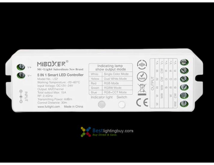 MiBoxer LS2 5-in-1 2.4G Smart RGB+CCT LED Controller