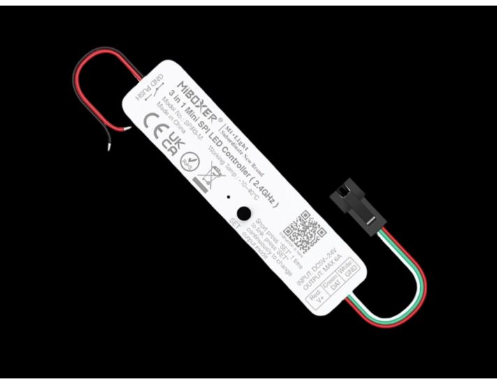 Miboxer SPIR3-M 3 in 1 Mini Digital RGB/RGBW SPI LED Controller, 5-24V DC