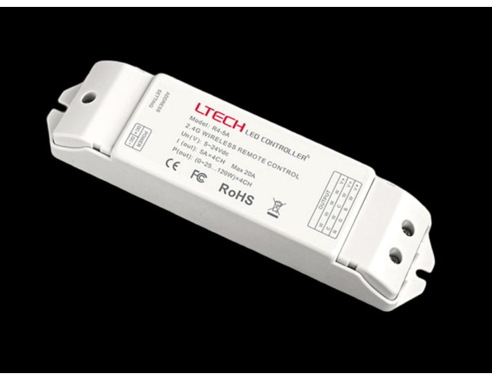 R4-5A Wireless Zone Receiver, 5-24VDC, 5A/CH