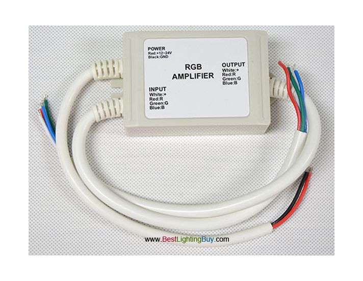 Waterpoof LED RGB Signal Amplifier, 4 Amps/Channel